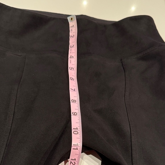 Andrew Marc Faux Suede High Waisted Ankle Pants, Black, Size M - Picture 9 of 12